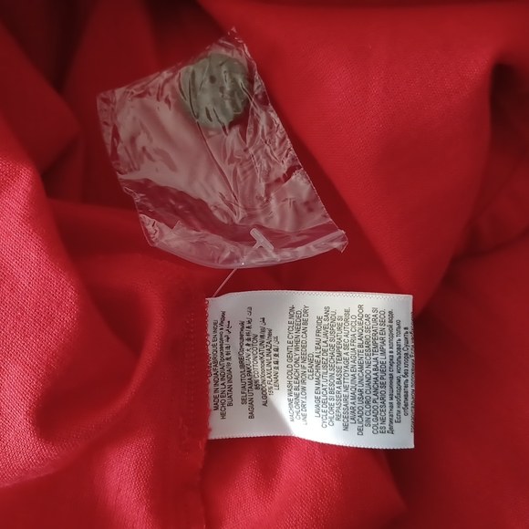 BCBGENERATION Cherry Red Woven Skirt Button Down - Picture 5 of 7